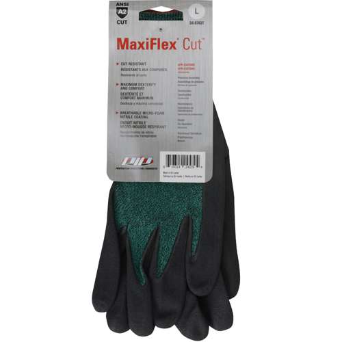 34-8743T Seamless Knit Engineered Yarn Glove with Premium Nitrile Coated MicroFoam Grip on Palm & Fingers - Touchscreen - Hang Tagged