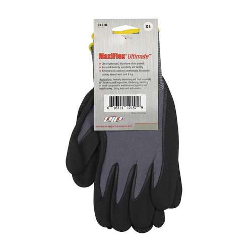 34-874T Seamless Knit Nylon/Elastane Glove with Nitrile Coated MicroFoam Grip on Palm & Fingers - Hang Tagged