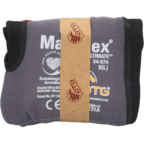 34-874V Seamless Knit Nylon/Elastane Glove with Nitrile Coated MicroFoam Grip on Palm & Fingers - Vend-Ready Sustainable Cardboard Packaging