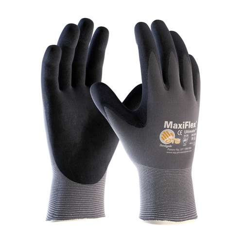 34-874V Seamless Knit Nylon/Elastane Glove with Nitrile Coated MicroFoam Grip on Palm & Fingers - Vend-Ready Sustainable Cardboard Packaging