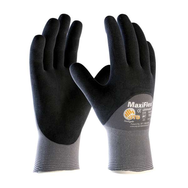 34-875V Seamless Knit Nylon/Elastane Glove with Nitrile Coated MicroFoam Grip on Palm, Fingers & Knuckles - Vend-Ready