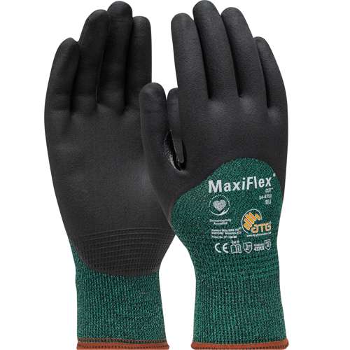 34-8753 Seamless Knit Engineered Yarn Glove with Premium Nitrile Coated MicroFoam Grip on Palm, Fingers & Knuckles - Touchscreen