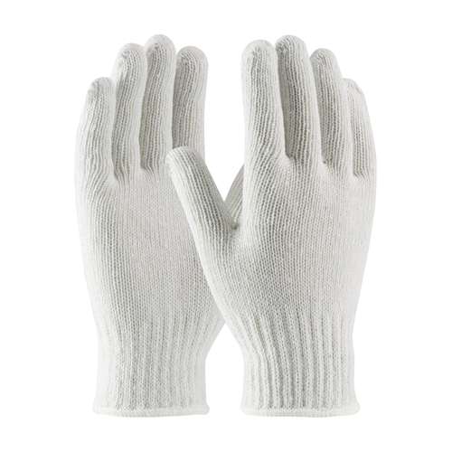 35-CB110 Medium Weight Seamless Knit Cotton/Polyester Glove - White