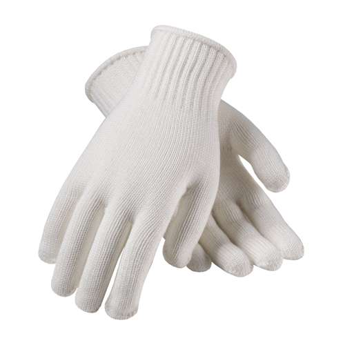 35-CB110 Medium Weight Seamless Knit Cotton/Polyester Glove - White