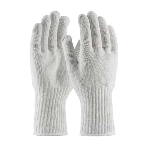 35-CB604 Extra Heavy Weight Seamless Knit Cotton/Polyester Glove - White with Extended Cuff