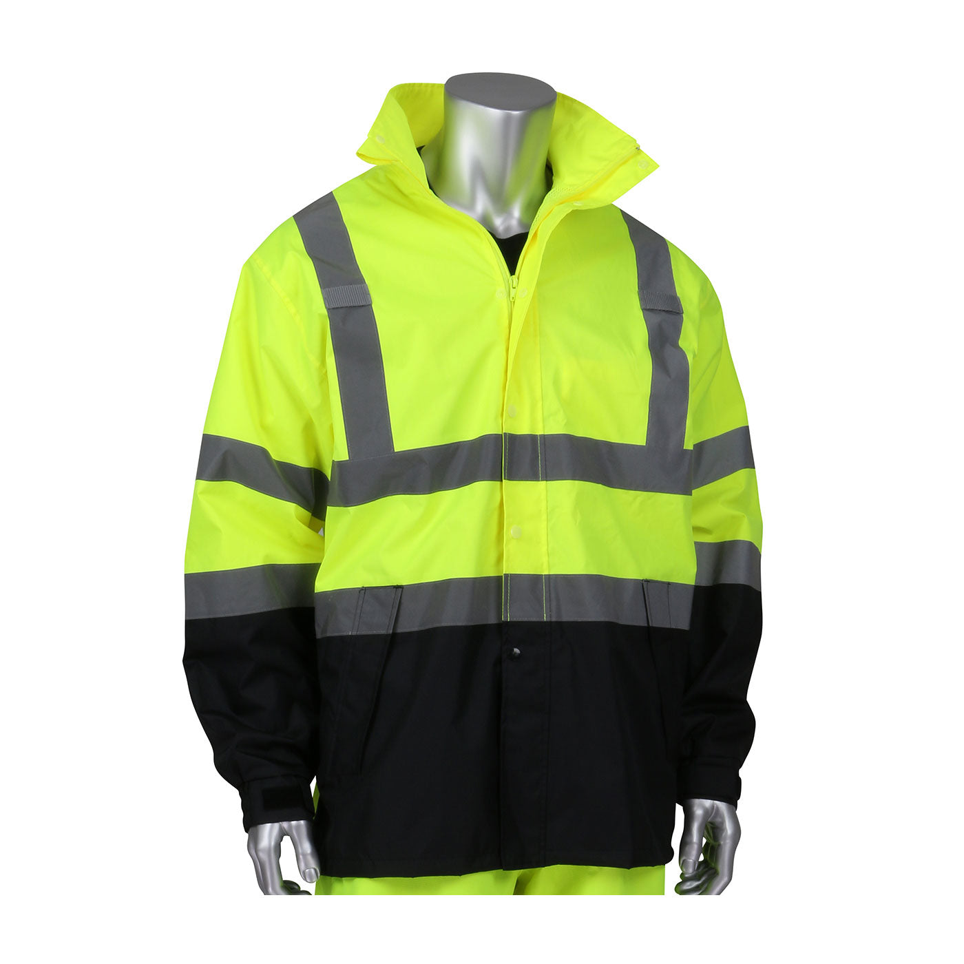 353-1200 ANSI Type R Class 3 Value All Purpose Waterproof Jacket with Black Bottom