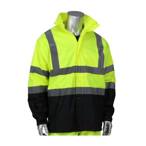 353-1200 ANSI Type R Class 3 Value All Purpose Waterproof Jacket with Black Bottom