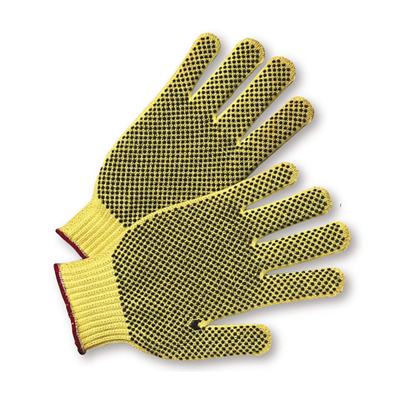 35KDBS Seamless Knit DuPont™ Kevlar® Glove with Double-Sided PVC Dot Grip - Regular Weight