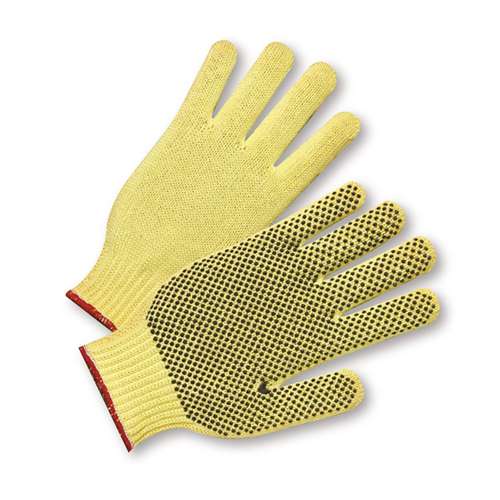 35KD Seamless Knit DuPont™ Kevlar® Glove with PVC Dot Grip - Light Weight