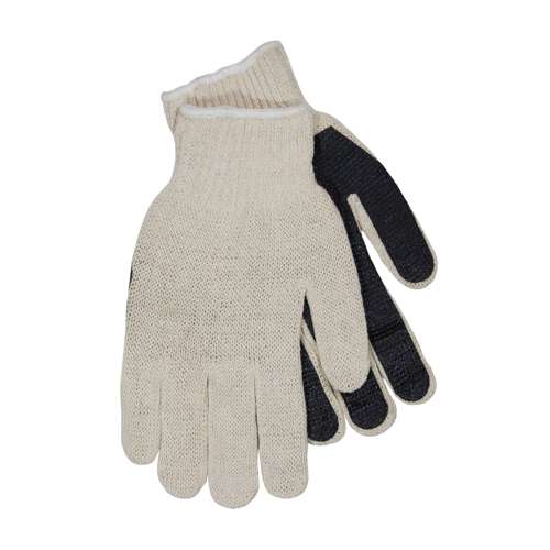 36-110PC-BK Regular Weight Seamless Knit Cotton/Polyester Glove with PVC Palm Coated Grip