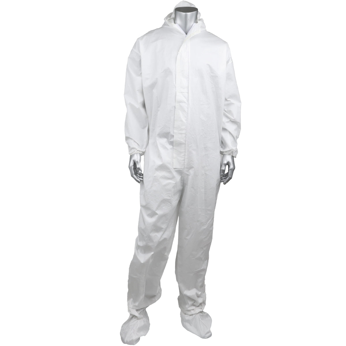 3629 Posiwear BA Coverall with Extended Neckline at Hood, Boot, Elastic Wrist/Ankle, Double Sided Tape at Zipper Placket Extension
