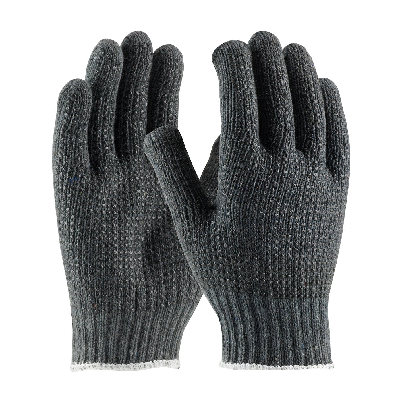 37-C500PDD Seamless Knit Cotton / Polyester Glove with Double-Sided PVC Dot Grip - 7 Gauge