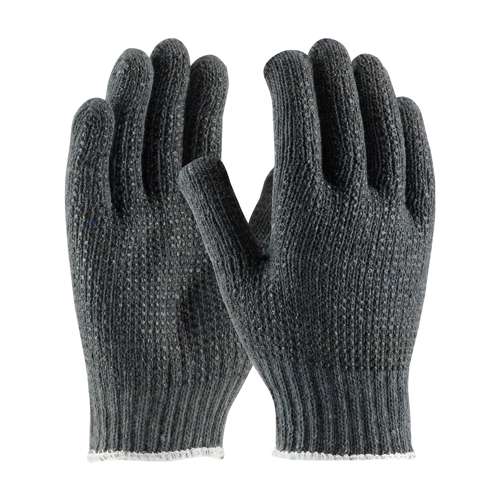 37-C500PDD Seamless Knit Cotton / Polyester Glove with Double-Sided PVC Dot Grip - 7 Gauge