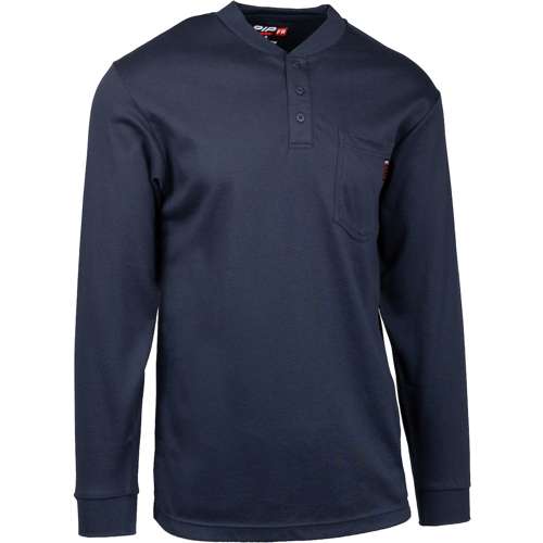 385-FRHN AR/FR Dual-Certified Long Sleeve Henley - 10.6 cal/cm2