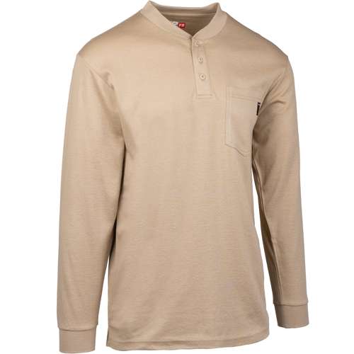 385-FRHN AR/FR Dual-Certified Long Sleeve Henley - 10.6 cal/cm2