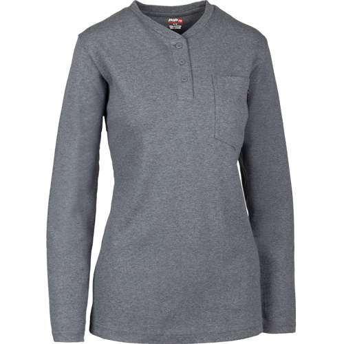 385-FRHNW AR/FR Dual-Certified Women's Long Sleeve Henley - 10.6 cal/cm2