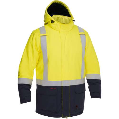 385M8387H AR/FR Ripstop Insulated Parka with Navy Bottom - Industrial Wash Durable