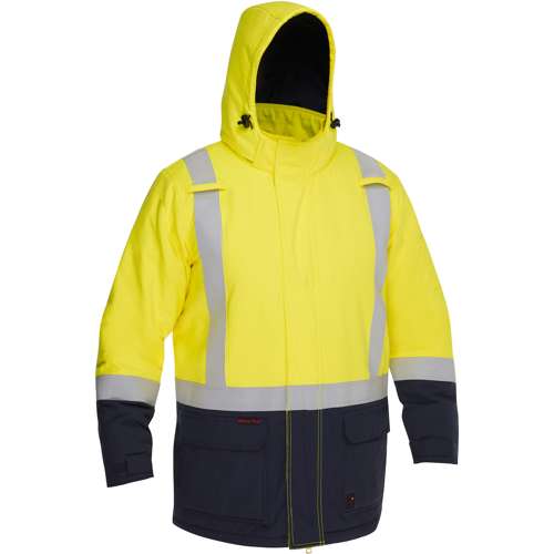 385M8387H AR/FR Ripstop Insulated Parka with Navy Bottom - Industrial Wash Durable