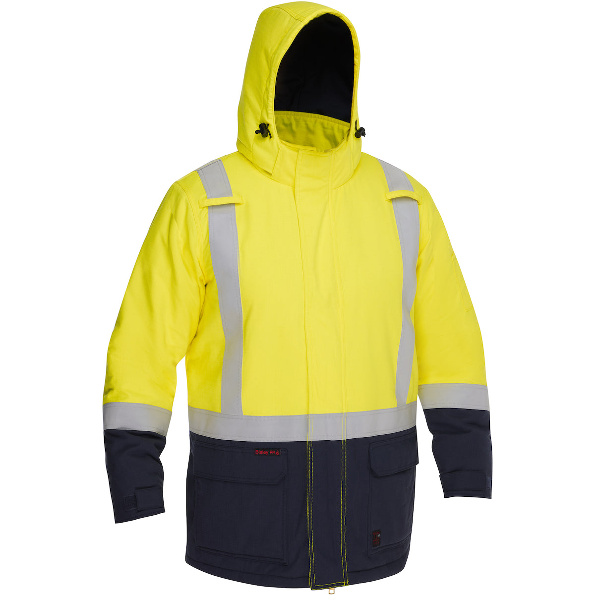 385M8387H AR/FR Ripstop Insulated Parka with Navy Bottom - Industrial Wash Durable