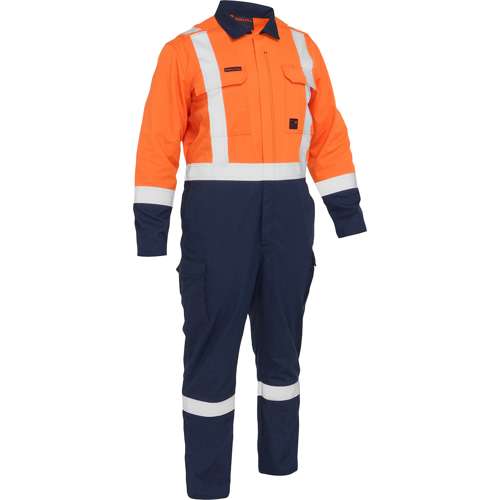 385MFRHC AR/FR Ripstop Coverall with Navy Bottom - Industrial Wash Durable