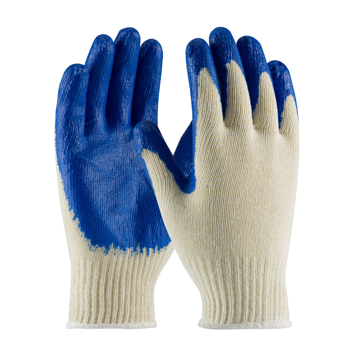 39-C122 Regular Weight Seamless Knit Cotton/Polyester Glove with Latex Coated Smooth Grip on Palm & Fingers