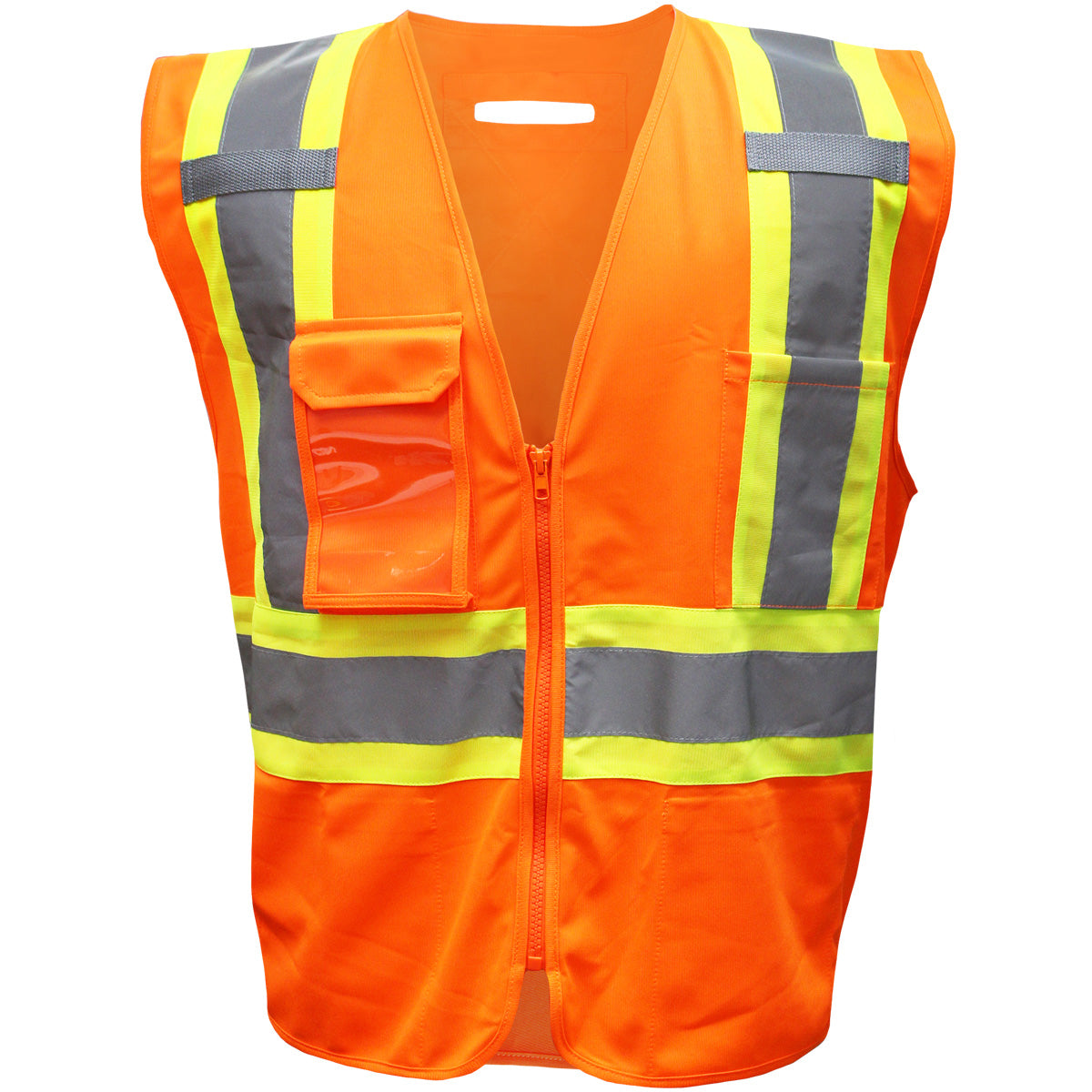 ANSI Type R Class 2 Two-Tone Polyester Vest with "D" Ring Access and X-Back