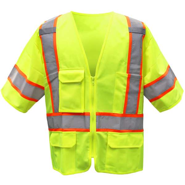 ANSI Type R Class 3 Two-Tone Vest - Solid Polyester