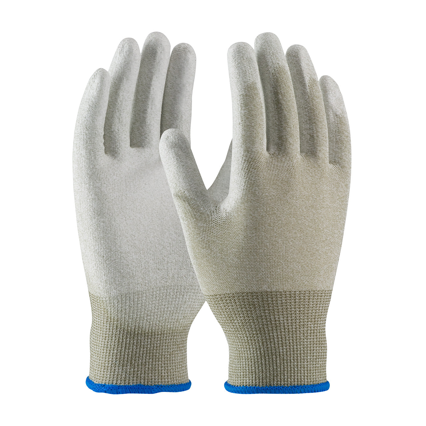 40-6415 Seamless Knit Nylon / Copper Fiber Electrostatic Dissipative (ESD) Glove with Polyurethane Coated Smooth Grip on Palm & Fingers