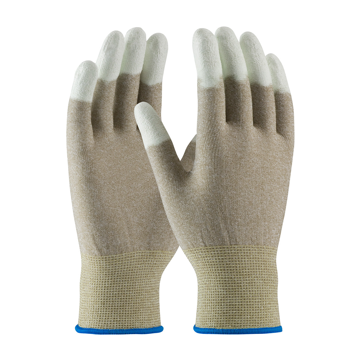 40-6416 Seamless Knit Nylon / Copper Fiber Electrostatic Dissipative (ESD) Glove with Polyurethane Coated Smooth Grip on Fingertips