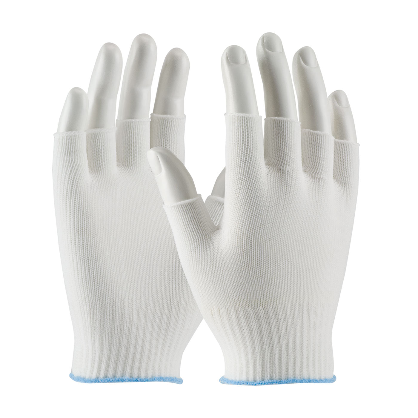40-736 Light Weight Seamless Knit Nylon Clean Environment Glove - Half-Finger