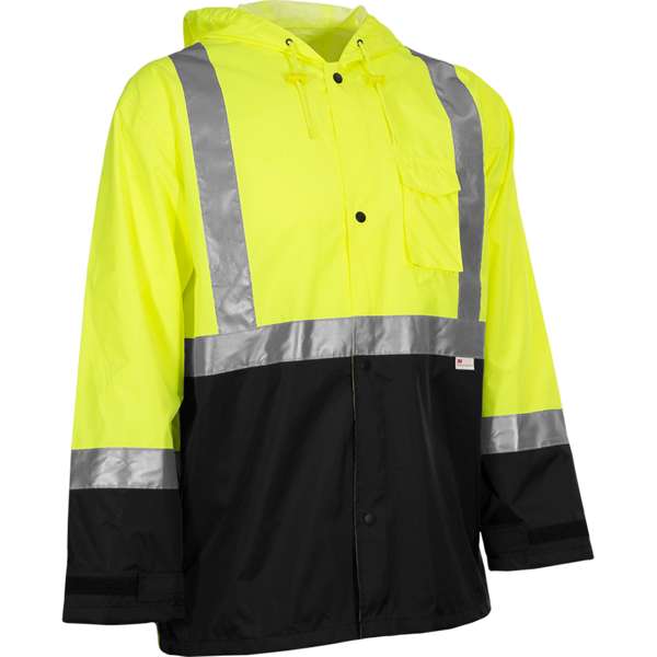 403ET ANSI Type R Class 3 Waterproof Breathable Jacket with  Black Bottom