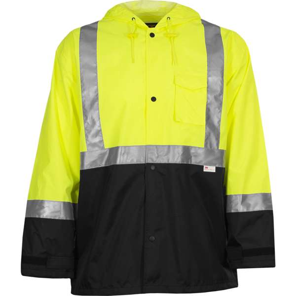 403ET ANSI Type R Class 3 Waterproof Breathable Jacket with  Black Bottom
