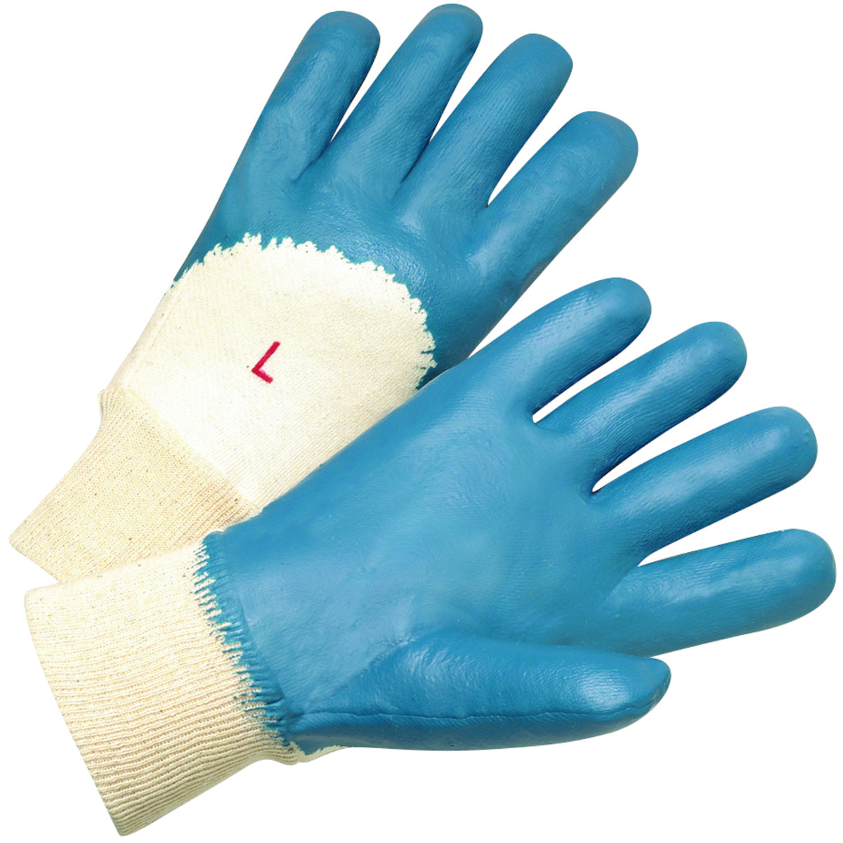 4060 Nitrile Dipped Glove with Interlock Liner and Smooth Finish on Palm, Fingers & Knuckles - Knit Wrist