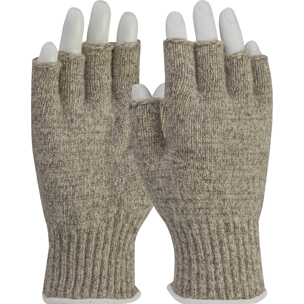 41-075 Seamless Knit Ragwool Glove - Half-Finger