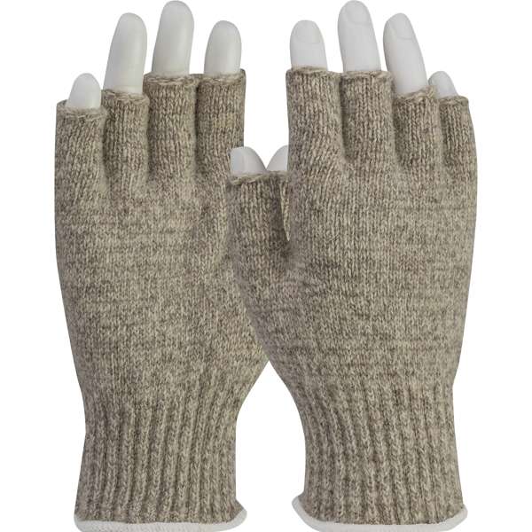 41-075 Seamless Knit Ragwool Glove - Half-Finger