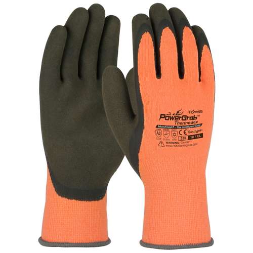 41-1328 Hi-Vis Seamless Knit Glove with Latex MicroFinish Grip on Palm & Fingers