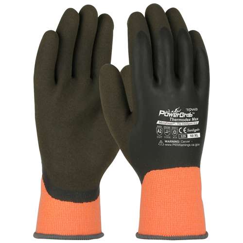 41-1329 Hi-Vis Seamless Knit Glove with Latex MicroFinish Grip on Full Hand