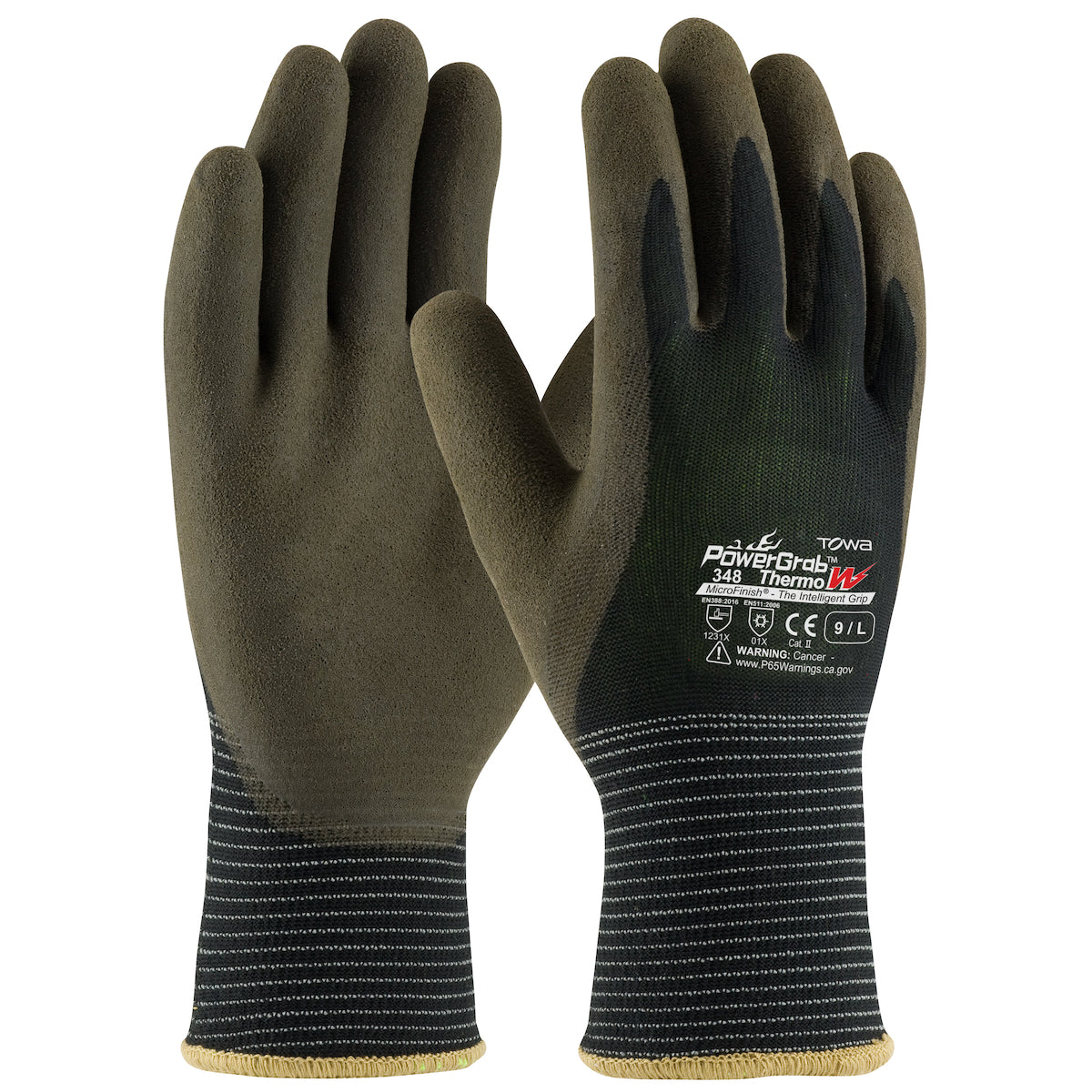 41-1430 Seamless Knit Polyester Glove with Acrylic Liner and Latex MicroFinish Grip on Palm & Fingers