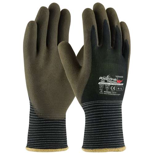 41-1430 Seamless Knit Polyester Glove with Acrylic Liner and Latex MicroFinish Grip on Palm & Fingers