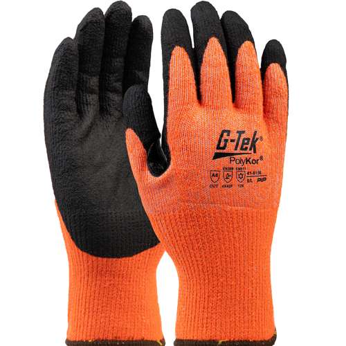41-8156 Seamless Knit Single-Layer PolyKor® / Acrylic Blend Glove with Nitrile Foam Grip on Palm & Fingers – Touchscreen Compatible