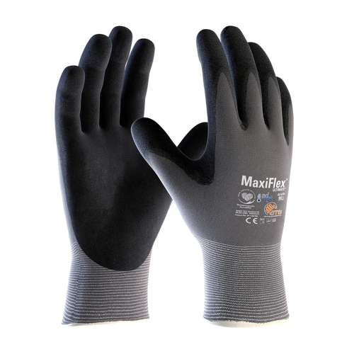 42-874 Seamless Knit Nylon/Elastane Glove with Nitrile Coated MicroFoam Grip on Palm & Fingers and AD-APT™ Technology - Touchscreen Compatible