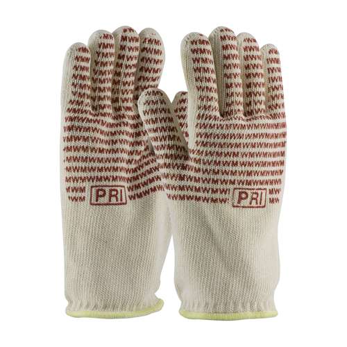 43-802 Double-Layered Cotton Seamless Knit Hot Mill Glove with Double-Sided EverGrip™ Nitrile Coating - 32 oz