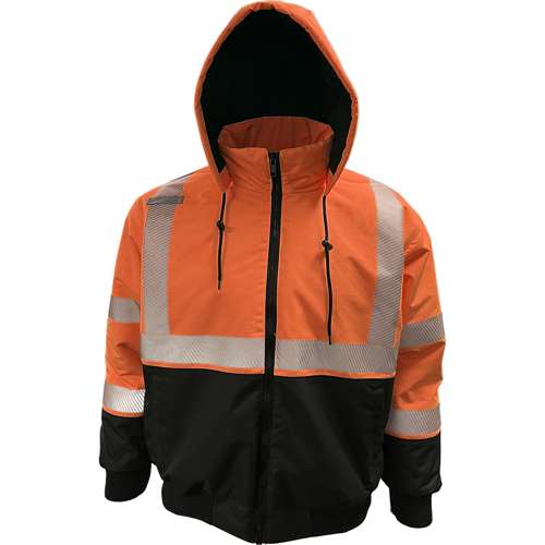 430PS ANSI Type R Class 3 Heavy-Duty Water-Resistant ProDuck Bomber™ Jacket with Breakaway Snap Off Hood
