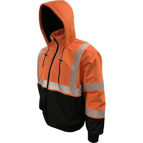 430PS ANSI Type R Class 3 Heavy-Duty Water-Resistant ProDuck Bomber™ Jacket with Breakaway Snap Off Hood