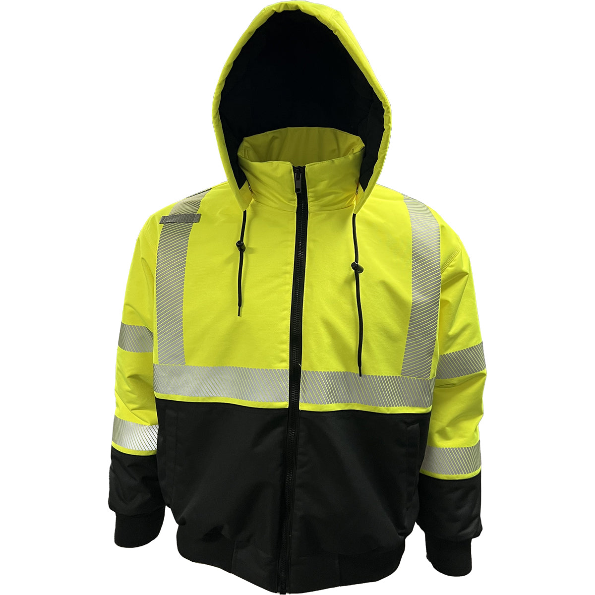 430PS ANSI Type R Class 3 Heavy-Duty Water-Resistant ProDuck Bomber™ Jacket with Breakaway Snap Off Hood