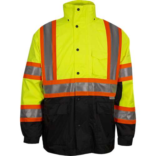 431CS ANSI Type R Class 3 Two-Tone Waterproof and Breathable 3-Seasons Parka with Black Bottom - Systems Gear