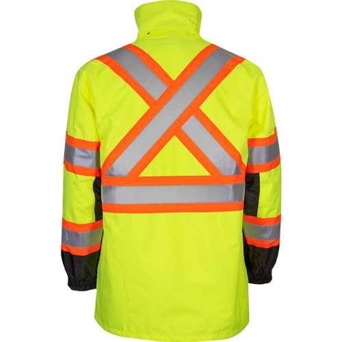 431CX ANSI Type R Class 3 Two-Tone Waterproof and Breathable 3-Seasons Parka with X-Back and Black Bottom - Systems Gear