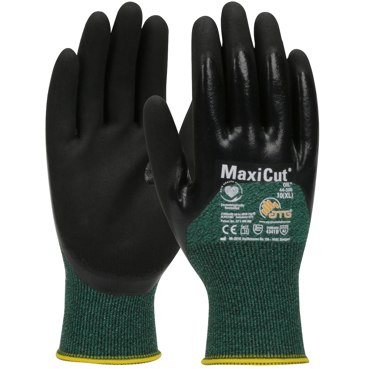 44-305 Seamless Knit Engineered Yarn Glove with Nitrile Coated MicroFoam Grip on Palm, Fingers & Knuckles