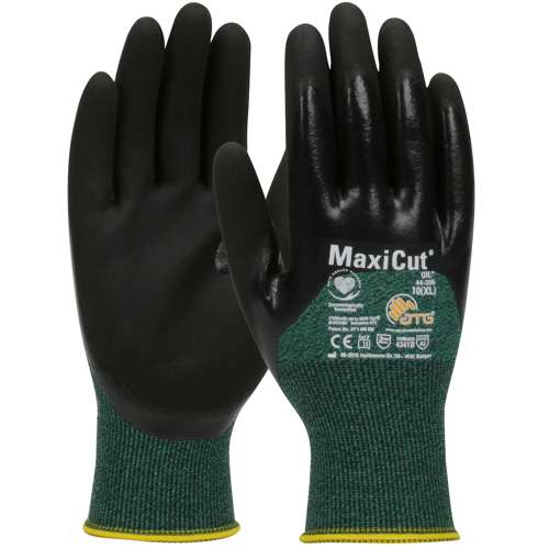 44-305 Seamless Knit Engineered Yarn Glove with Nitrile Coated MicroFoam Grip on Palm, Fingers & Knuckles