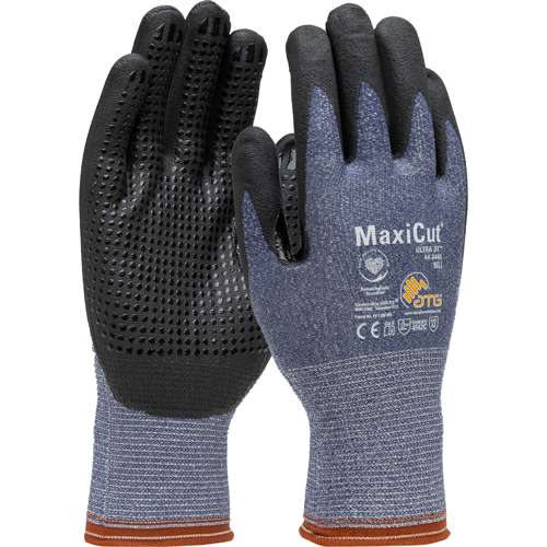 44-3445 Seamless Knit Engineered Yarn Glove with Premium Nitrile Coated MicroFoam Grip on Palm & Fingers - Micro Dot Palm - Touchscreen